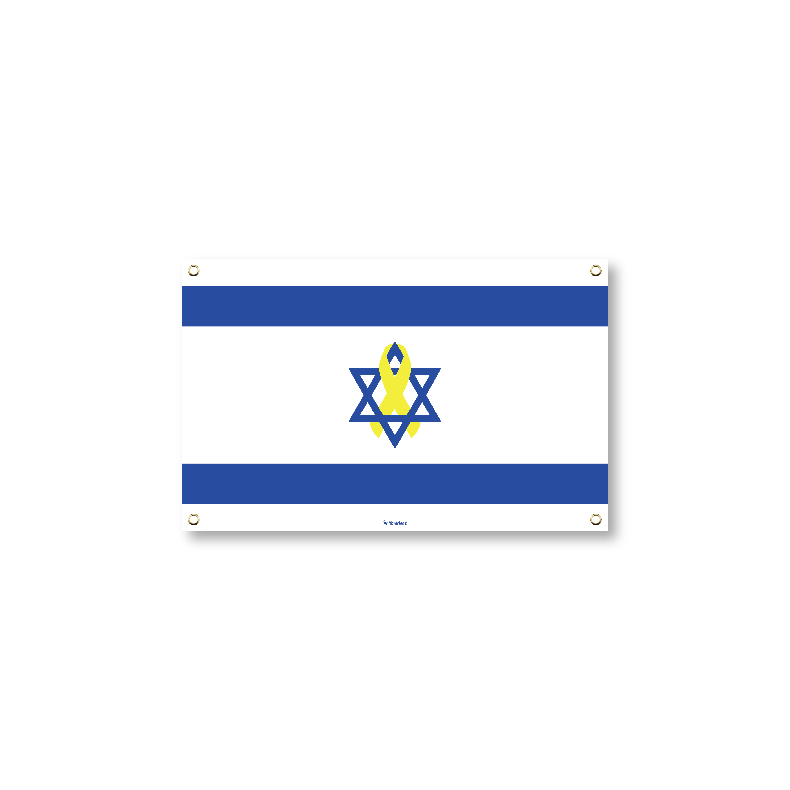 Israeli Flag Yellow Ribbon Sukkah Poster – Yonatees